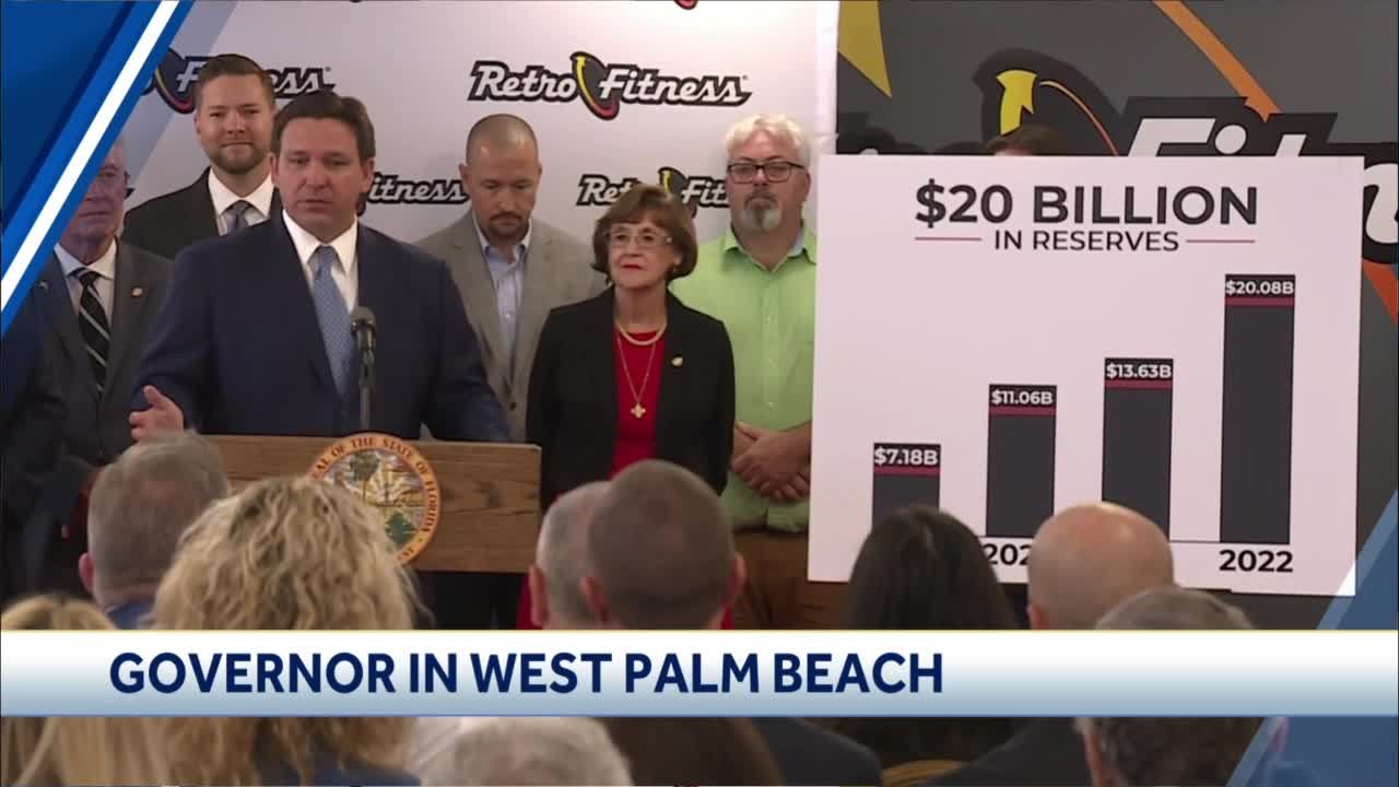 Gov. Ron DeSantis touts Florida economy while in West Palm Beach