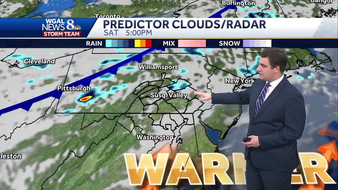 SOUTH CENTRAL PA: Very Warm Saturday; Dry Easter Sunday