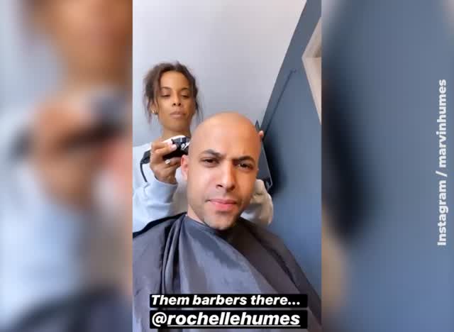 preview for Rochelle Humes shaves husband Marvins head