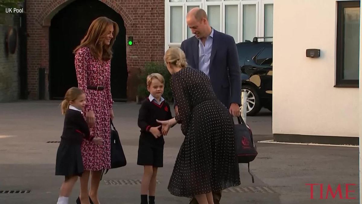 preview for Princess Charlotte Arrives for Her First Day of School