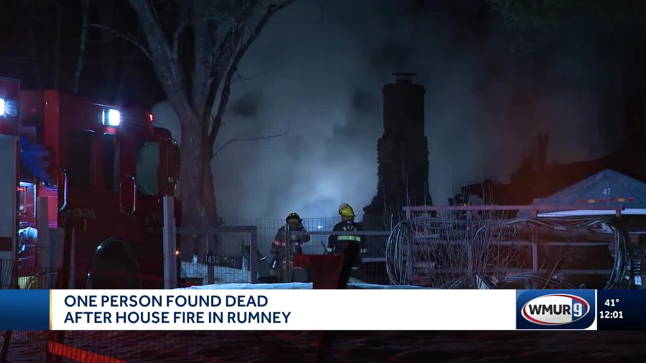 1 person found dead after house fire in Rumney
