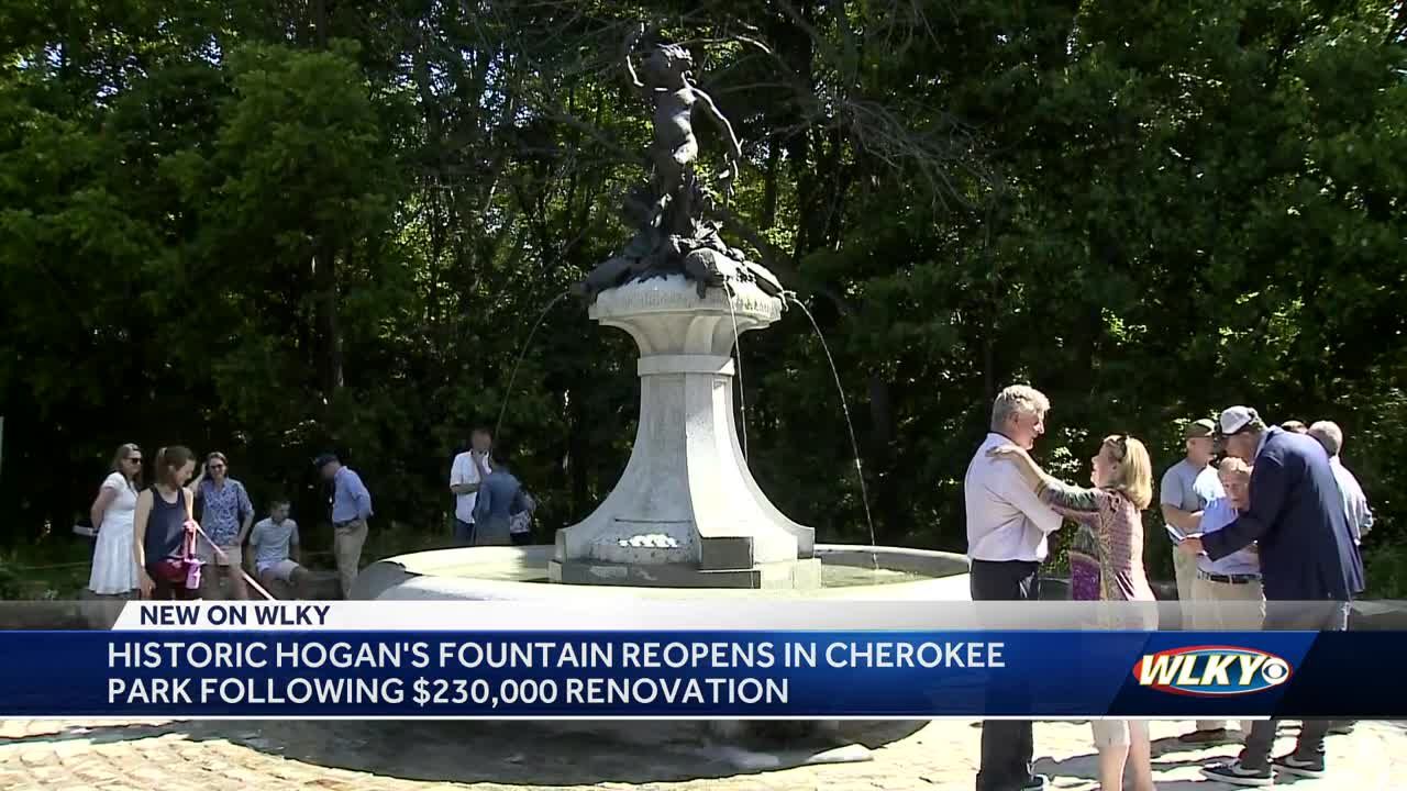 Historic Hogan's Fountain reopens in Cherokee Park