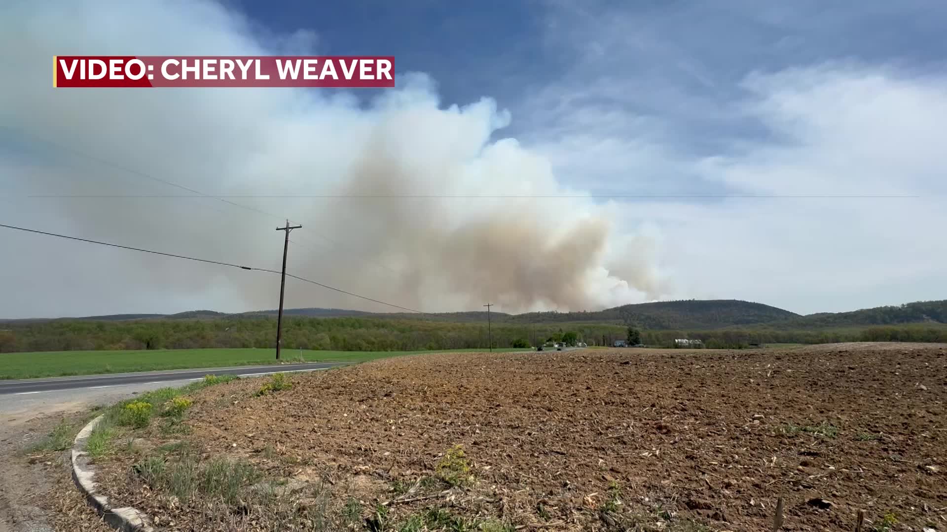 Fire in Michaux State Forest, View from Shippensburg and Ridge Roads