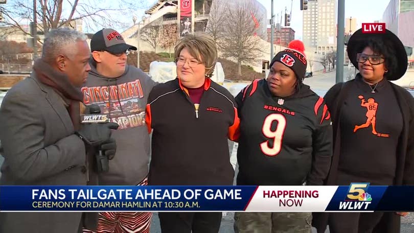 Bengals fans tailgate before game against Ravens