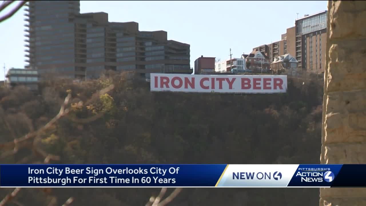 Iron City Beer sign overlooks city of Pittsburgh for first time in 60 years