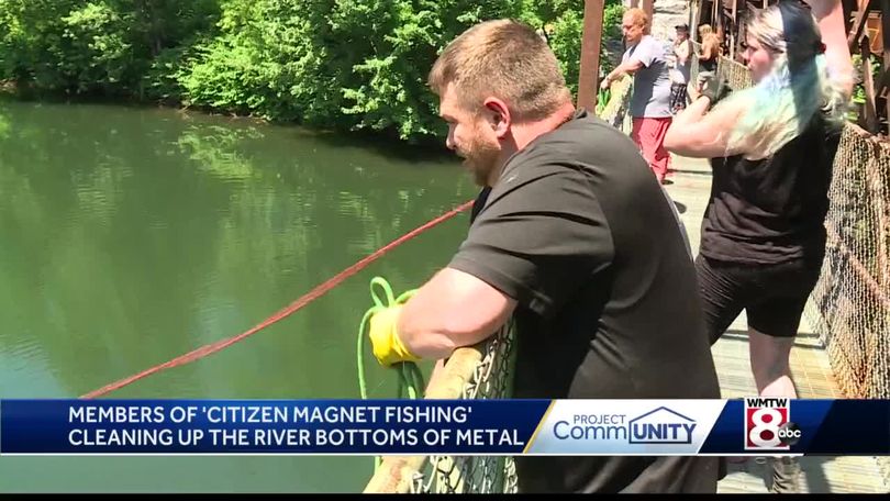 Volunteers are using magnets to fish debris from Maine waters