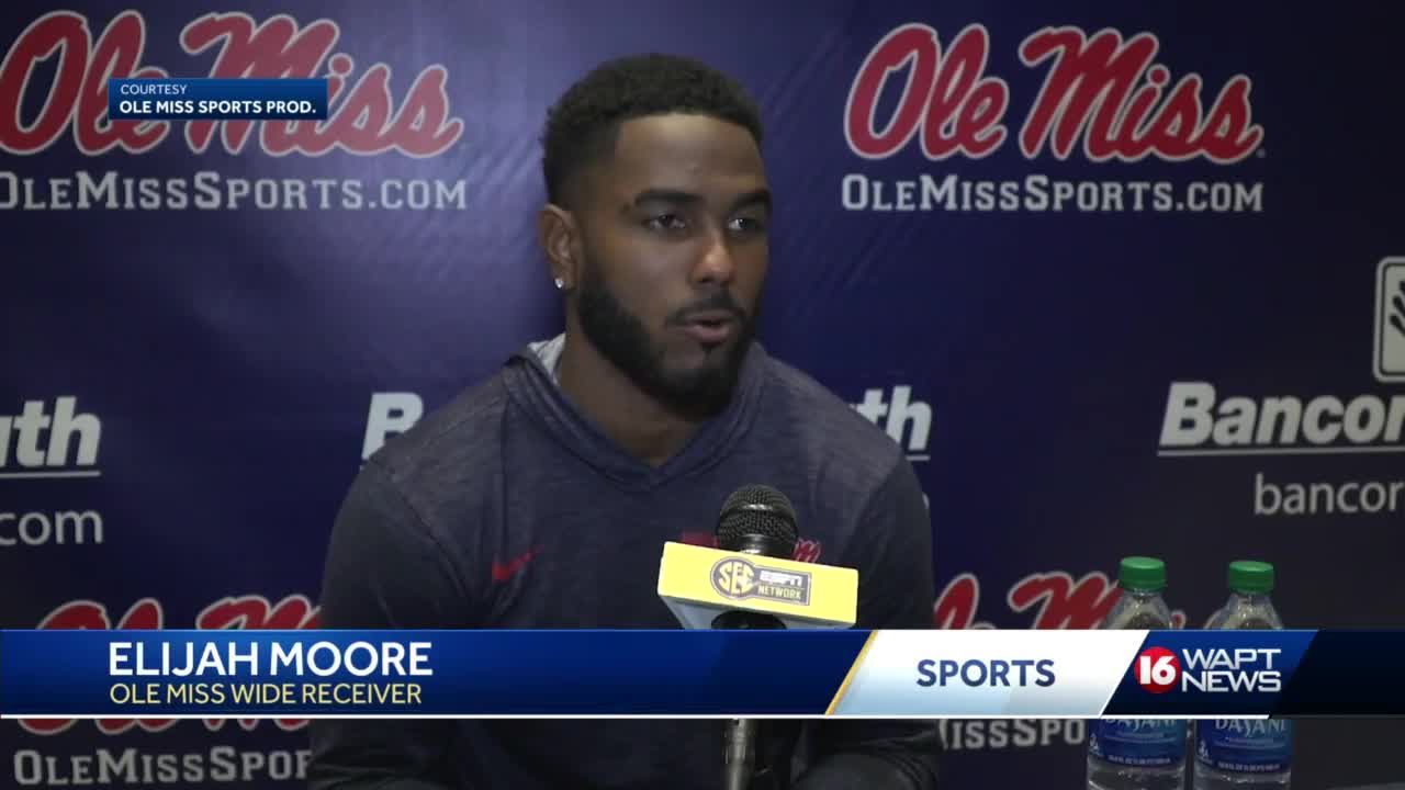 A year after his infamous leg lift, Elijah Moore looks for redemption in  latest Egg Bowl - ESPN