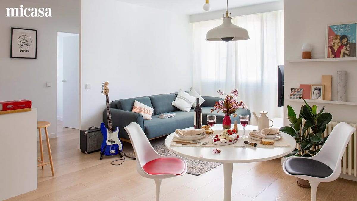 Salón-comedor-cocina de estilo minimalista