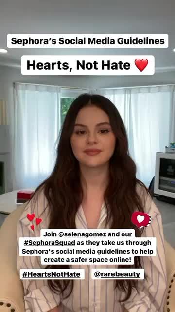 preview for Selena Gomez x Sephora's Hearts, Not Hate Campaign