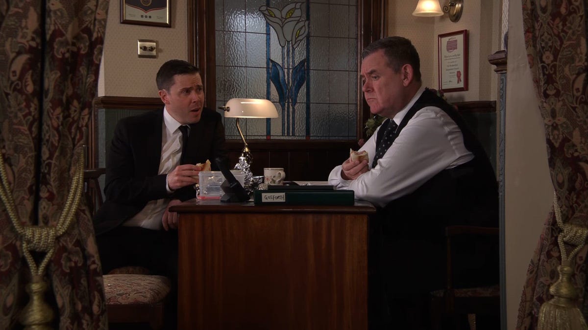 preview for Coronation Street - George doubts his future with Eileen (ITV)