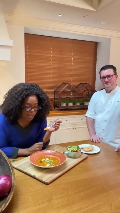 preview for Oprah's Tortilla Soup With Corn Salad