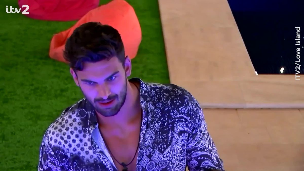 preview for Love Island: Adam's treatment of Rosie shows warning signs of 'gaslighting and emotional abuse'