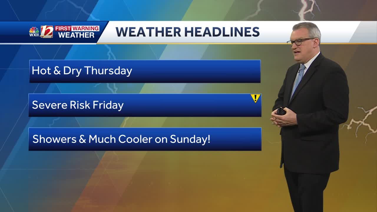 WATCH: Hot Thursday sun, severe storm risk Friday