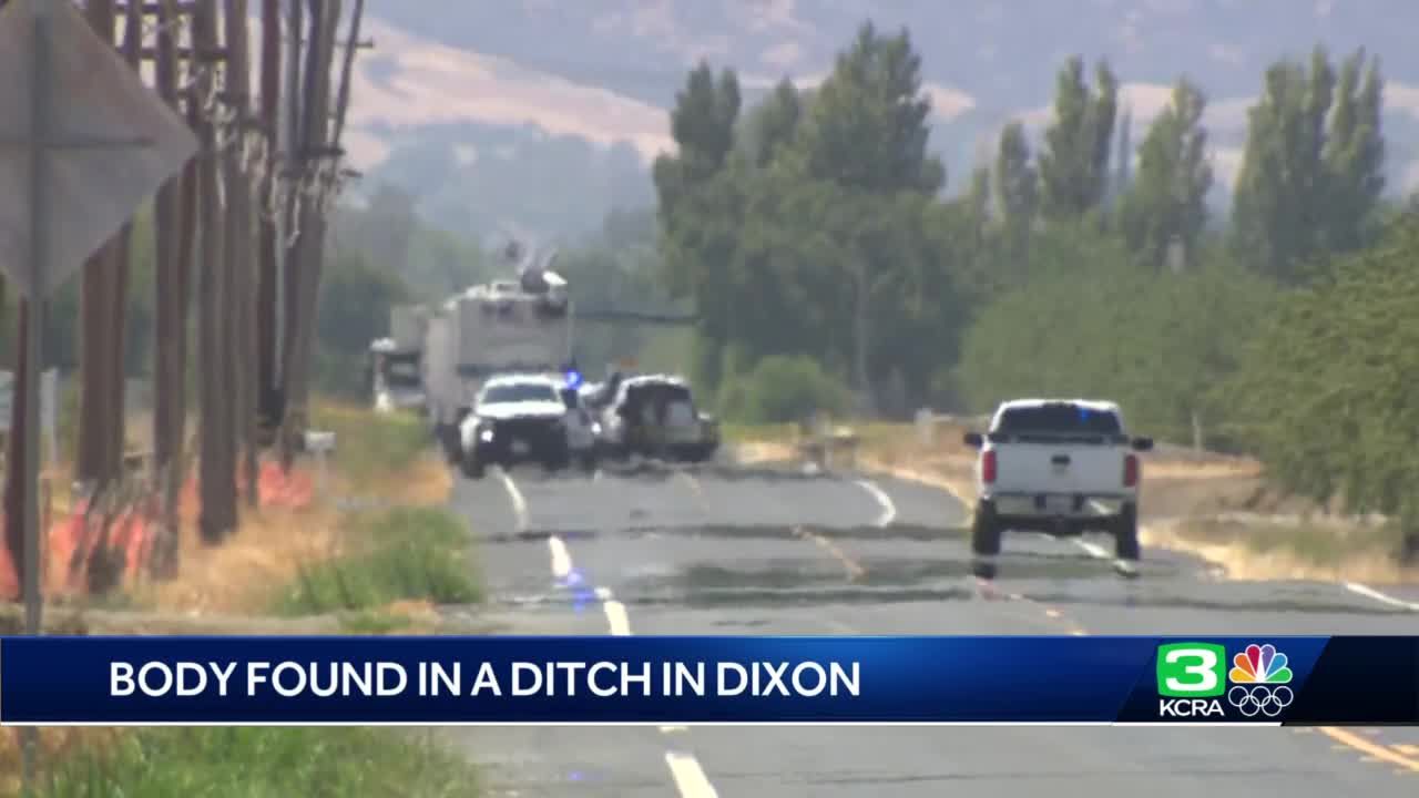 3 arrested after body found in ditch near Dixon in Solano County