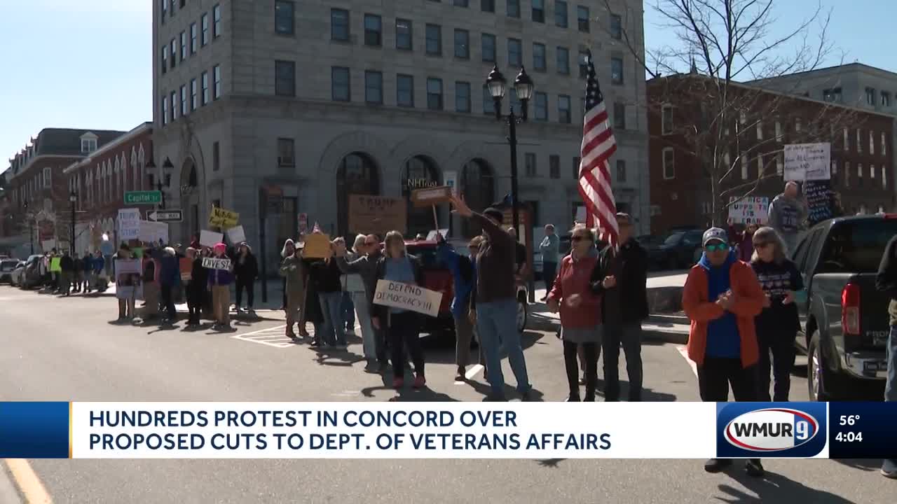 Protest held in Concord over planned VA layoffs