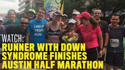 preview for Newswire: Runner with Down Syndrome Finishes Austin Half Marathon