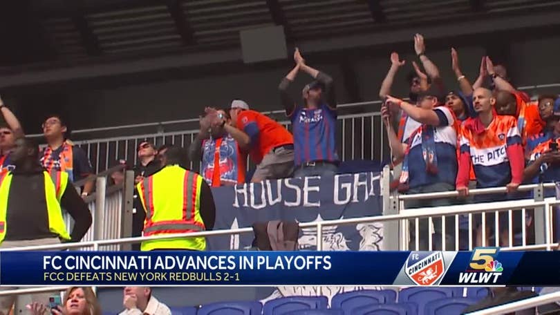 Fans Celebrate FC Cincinnati's First Playoff Victory with Party at