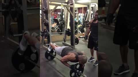 preview for Guy Does Pushups on Barbell