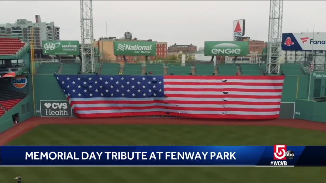 Red Sox Drape American Flag Over Green Monster, Play 'Taps' To Honor Memorial  Day - CBS Boston