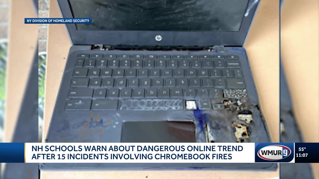 New Hampshire schools warn of dangerous TikTok trend after 15 Chromebook fires