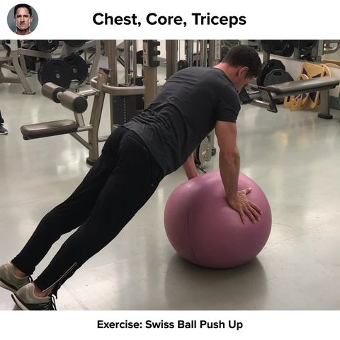 preview for Superhero Fit Workout Move of the Day: Swiss Ball Pushup