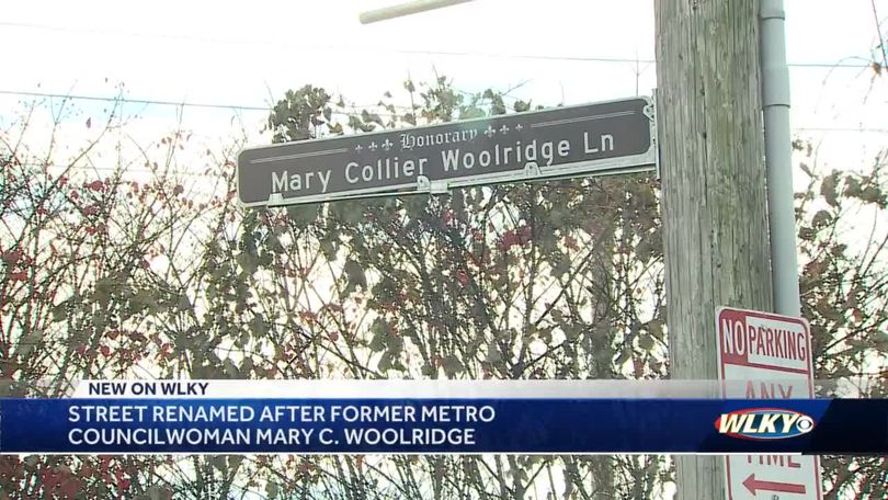 Former Louisville councilwoman receives honorary street sign