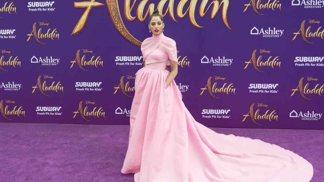 preview for Naomi Scott at the LA premiere of Aladdin