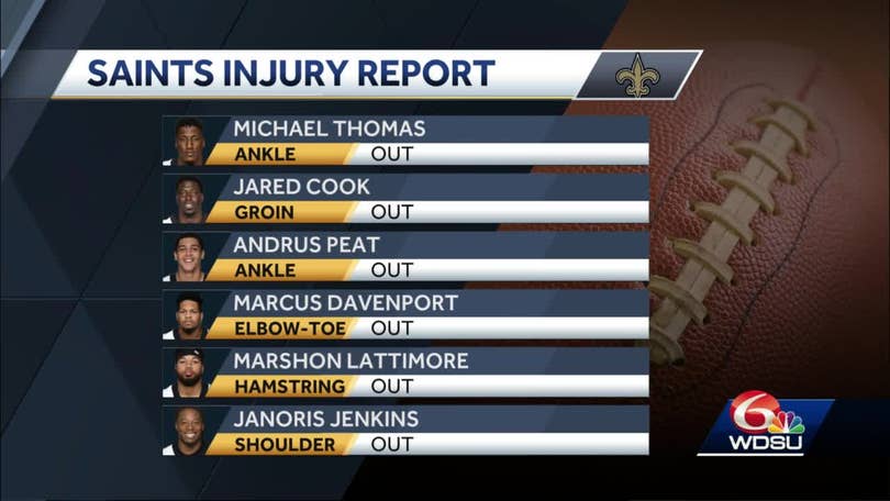 new orleans saints injury report