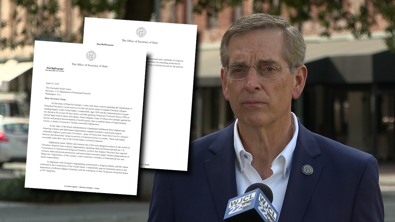 Georgia's Secretary of State advocates for Christian Afghan refugees in letter to DHS Sec. Noem