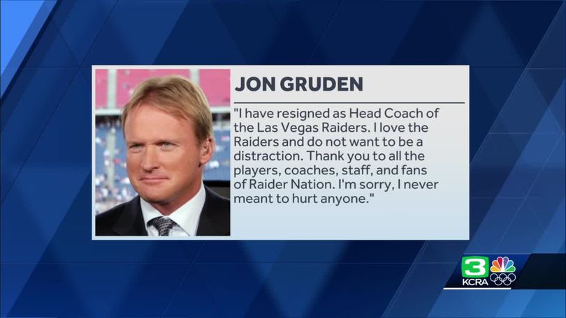 Jon Gruden resigns as Raiders coach over offensive emails