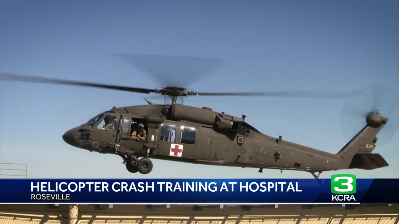 Black Hawk helicopter used in wildfire crash drill