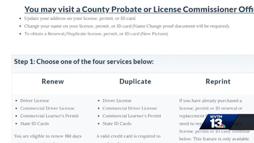 Online driver license renewal, digital licenses available for first time in  Alabama 