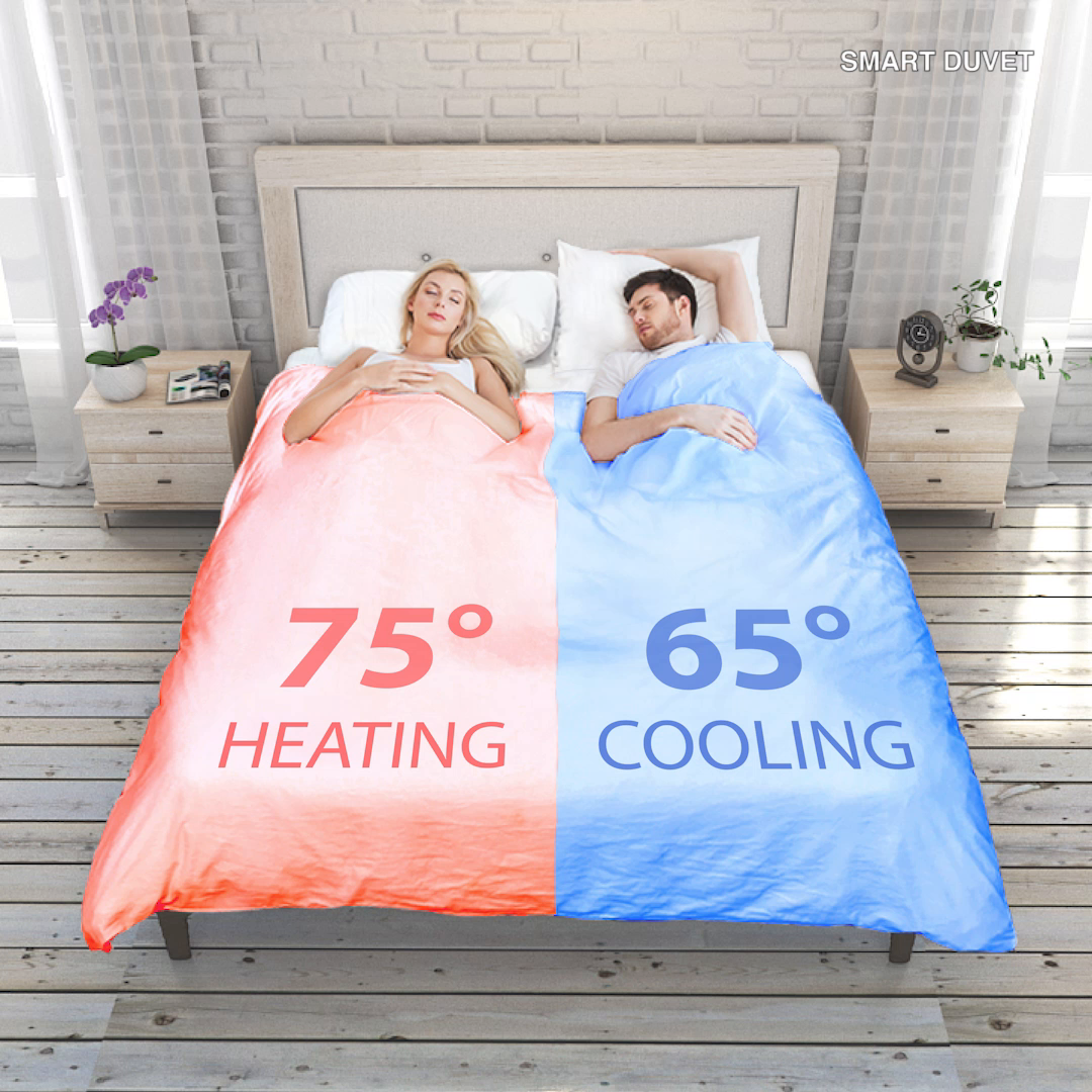 This duvet cover for couples is completely genius