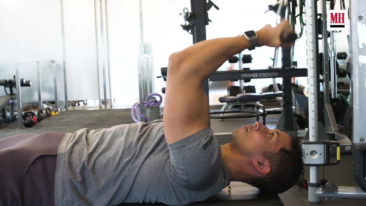 preview for Build Your Biceps with the Lying Biceps Cable Curl | Men’s Health Muscle