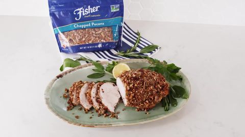 preview for Rosemary, Sage and Pecan-Crusted Turkey Breast | Delish + Fisher Nuts