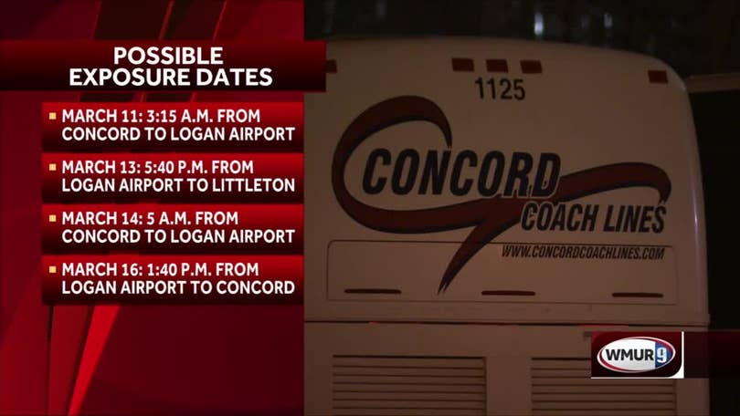 Person with COVID-19 rode bus between New Hampshire, Boston 4 times