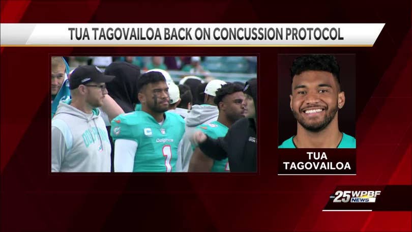 Dolphins QB Tua Tagovailoa in concussion protocol for second time this  season