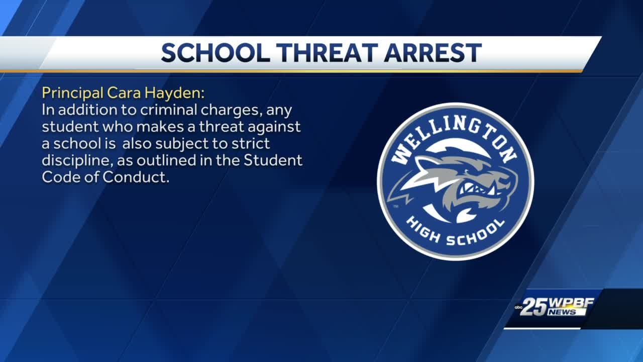 Student arrested for written threat toward Wellington Community High School