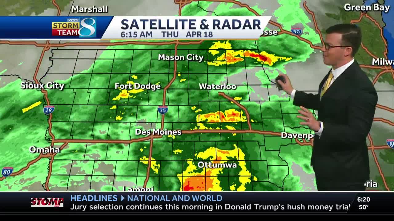 Iowa weather: Rainy and cooler morning