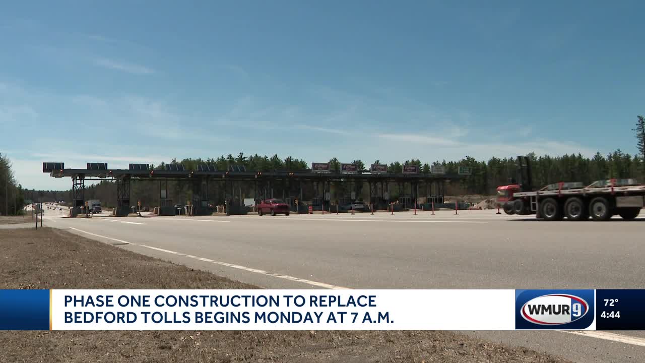 Construction to replace Bedford tolls begins Monday at 7 a.m.