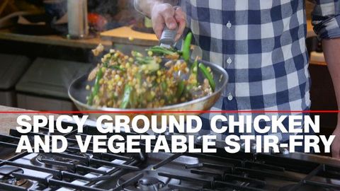 preview for Spicy Ground Chicken and Vegetable Stir Fry