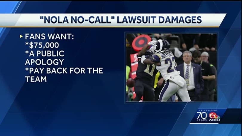 New Orleans ticketholders sue NFL over call in NFC championship