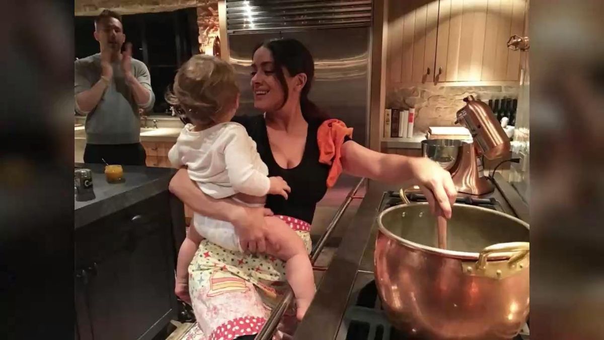preview for Salma Hayek Cooks While Babysitting for Blake Lively and Ryan Reynolds