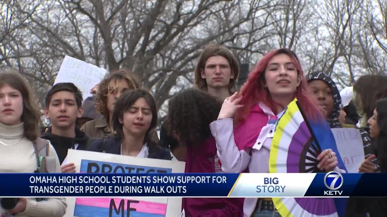 Omaha high school students walk out in protest of legislative bill