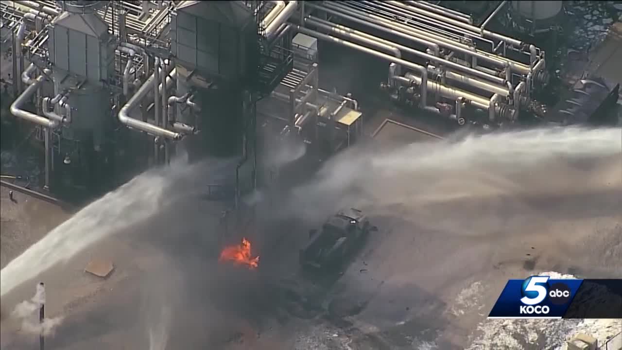 2 people injured after refinery in Wynnewood engulfed in flames