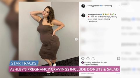 preview for Ashley Graham Gets Real About Her Pregnancy Cravings: 'Feed Me ... Literally Every Emoji'
