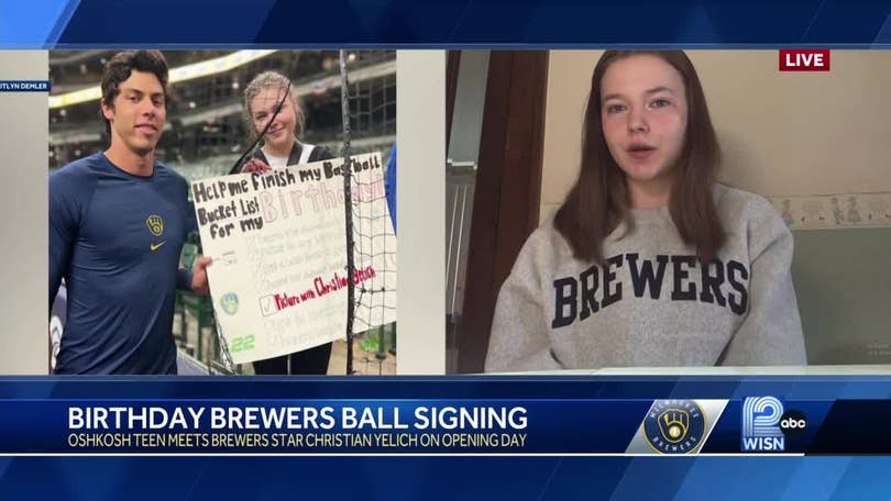 Mark Attanasio, Christian Yelich make fan's dream come true