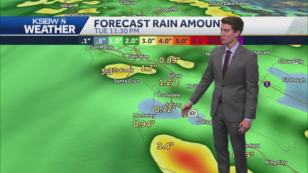 California Central Coast Atmospheric River Forecast March 14 5 a.m. update