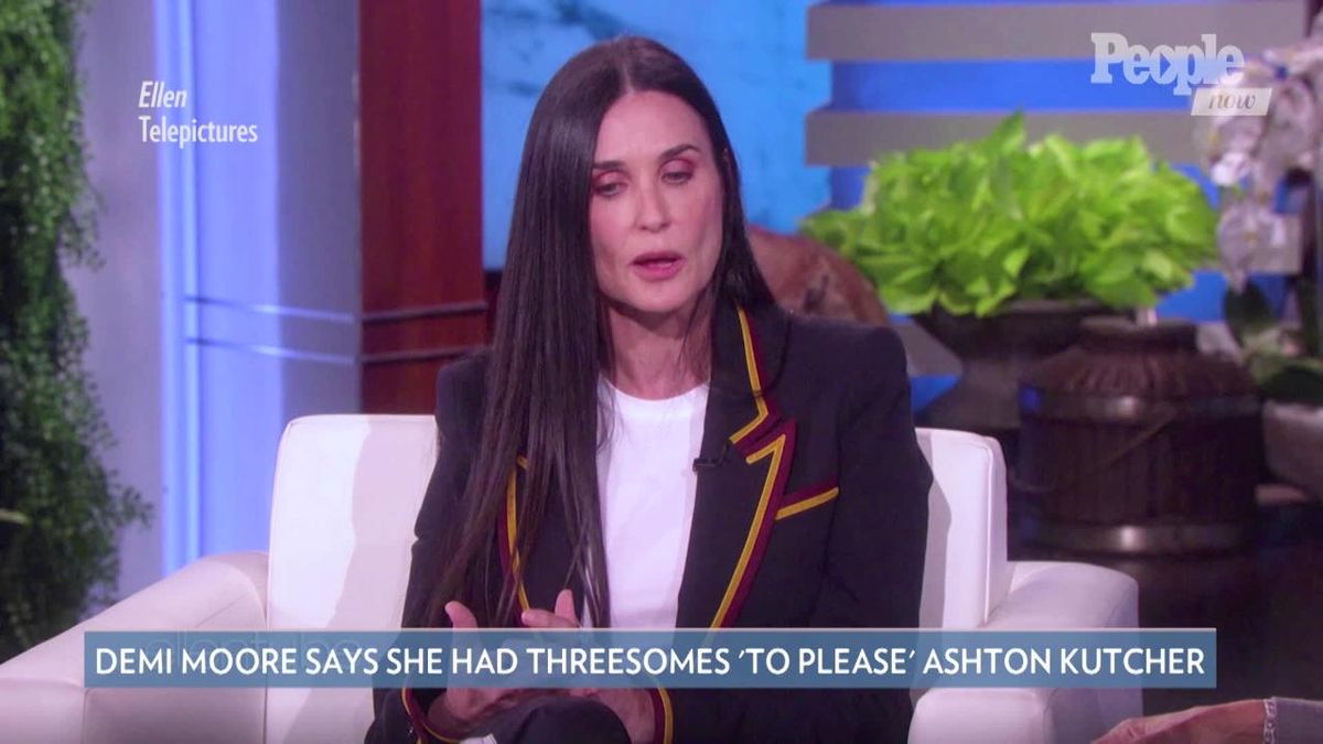 preview for Demi Moore Claims Ashton Kutcher Said Their Threesomes 'Justified' His Cheating