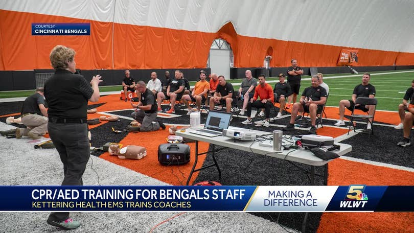 Bengals coaching staff takes part in hands-on CPR, AED training